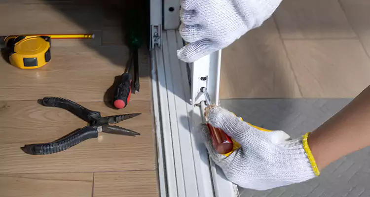 Backyard Sliding Door Track Repair in Ashland, CA